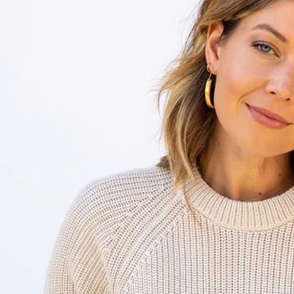 Eileen Fisher fisherman knit slit side long sleeve, sweater XS, GL1347 - Picture 3 of 5